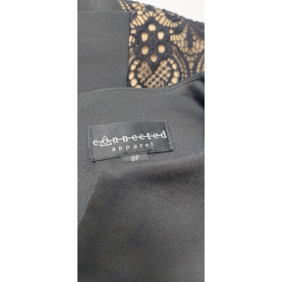 Connected Apparel Women's Size 8P Petite Dress LBD Slimming Affect Midi Cap - Picture 9 of 12